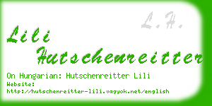 lili hutschenreitter business card